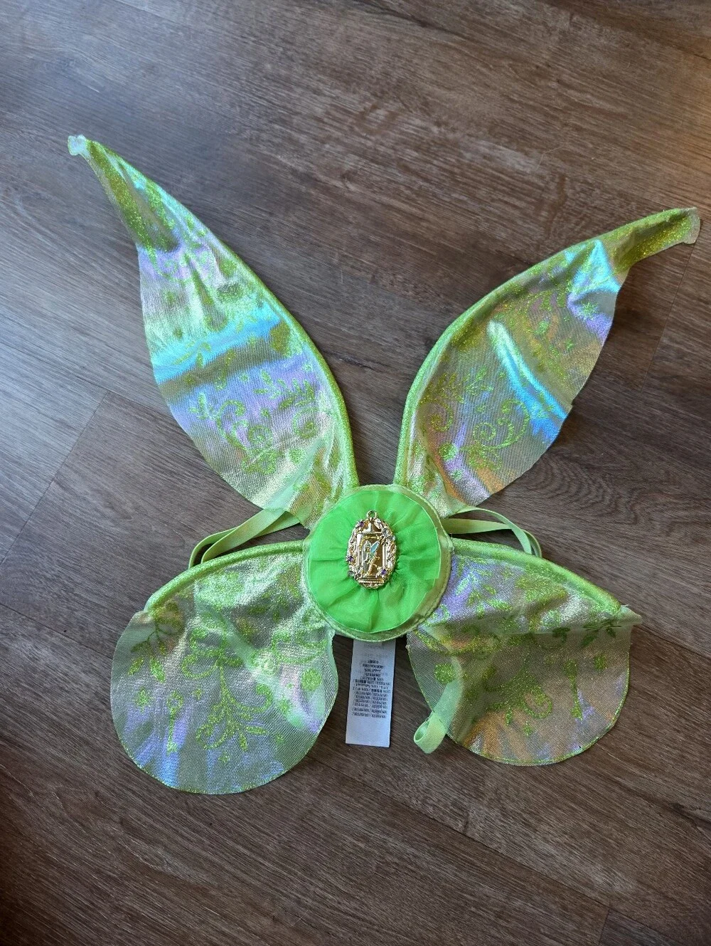 Disney Store Tinkerbell Light Up Green Fairy Wings Costume Kids OS *Works great!